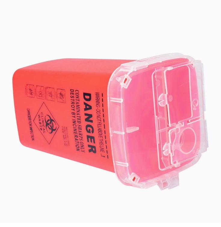 1L Disposal Tool Container Tattoo Artist Waste Storage Box Dangerous Goods Organizer