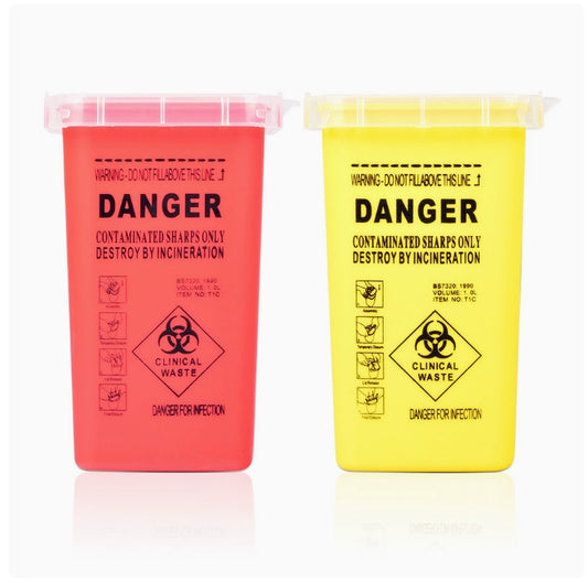 1L Disposal Tool Container Tattoo Artist Waste Storage Box Dangerous Goods Organizer