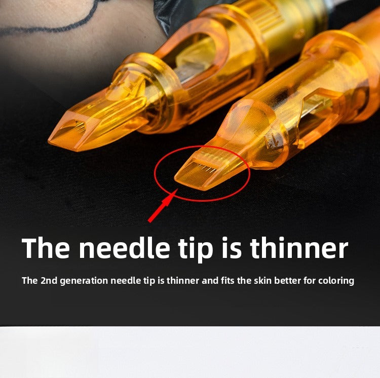 Yellow Dragonfly second-generation tattoo needle | High cost performance | Precise and non shaking needle | Ultra thin needle tip | Independent packaging | Universal tattoo pen